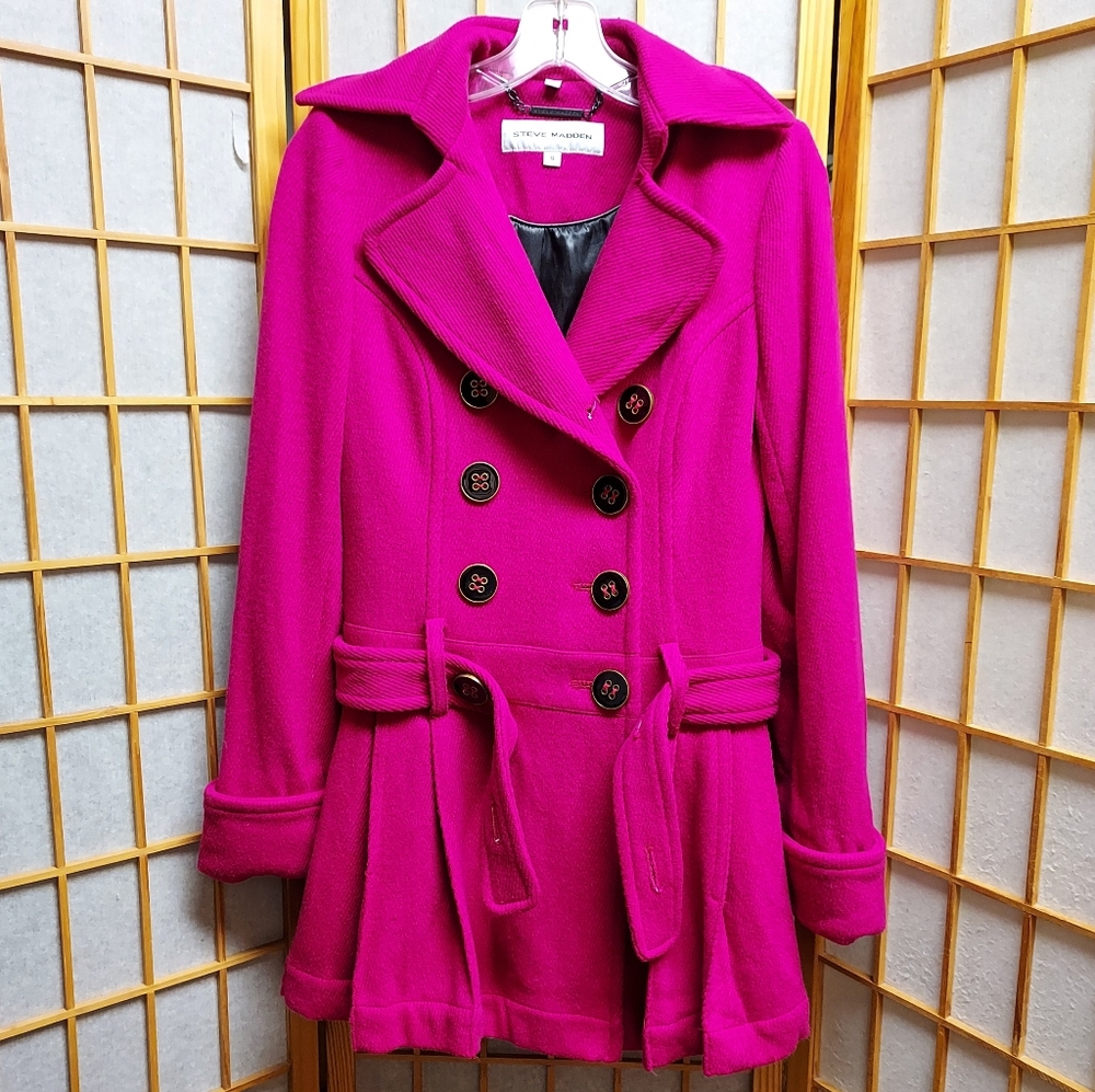 💗 Steve Madden Fuchsia Peacoat Women's XS/S Junior's S/M
